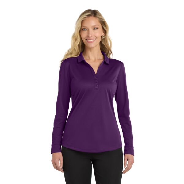 Ladies Silk Touch Performance Long Sleeve Polo Thumbnail
